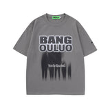 Men T Shirt Letter Graffiti Short Sleeve T-shirt