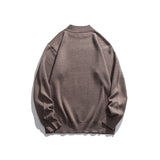 Unisex Winter Cotton Coat Knitwear Vintage Mock Neck Sweater