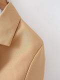 Women Suits Cropped Long Sleeve Suit Jacket