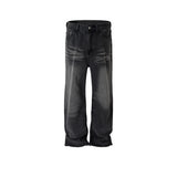 MIJKO Men's Vintage Pants MIJKO Old Trousers Men's and Women's Straight Wide-Foot Jeans