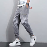 Men Jeans Spring and Summer Gradient Casual Printing Ankle Banded Pants Men's Jeans