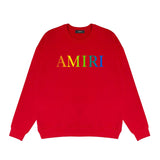 Amiri Long Sleeved Shirt Fashion Brand Crew Sweatshirts round Neck Sweater