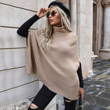 Women Knitted Sweater Autumn and Winter Turtleneck Shawl Knitted