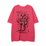 Men T Shirt Hip Hop Graffiti Printing Short Sleeve T-shirt