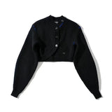 Women Sweater Knitwear Spring Button Cardigan Short Knitwear