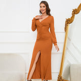Women Dress Sexy V-neck Sheath Dress