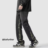 Men Jeans Spring Loose Wide Leg Pants Straight-Leg Pants