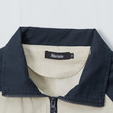 Women Jacket Letter Embroidered Color Matching Casual Coat Lapel Sports Jacket