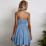 Women Dress Bow Suspenders Dress Casual Skirt