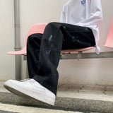 Men Jeans Splash-Ink Jeans Men's Autumn Baggy Straight Trousers Casual Trousers