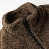 Unisex Winter Cotton Line Embroidered Stand Collar Cotton Coat Vintage Polar Fleece Loose Cotton Coat