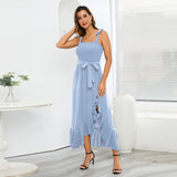 Women Date Dress Summer Sexy Backless Spaghetti Straps Dress