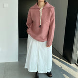 Women Winter Knitted Sweater Crew Neck Thick Sweater Winter Loose-Fitting Long Sleeve Sweater R8826
