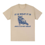 It Is What It Is and It Is Not Great T Shirt Funny Raccoon