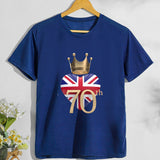Inspired by Queen's Platinum Jubilee 2022 Elizabeth 70 Years T-shirt T-shirt Short Sleeve Loose