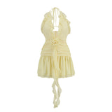Women Dresses Sexy Cutout Dress Three-Dimensional Flower Dress (Zns0409)