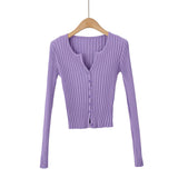 Women Sweater Knitwear V-neck Long-Sleeve Knitwear Spring and Autumn Thin Cardigan Sweater