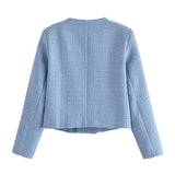 Women Woolen Coat Classic Style Spring and Autumn Short Coat Jacket
