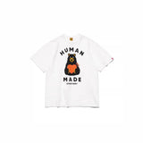 Men T-shirts Bear Animal Short Sleeve T-Shirt Printed Casual Crew Neck