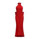 Women Dresses Sexy Backless Dress Long Dress Bowknot Dress (Zns0409)