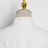 Women Dresses Long Dress Summer Stand Collar Dress (Qymy0409)