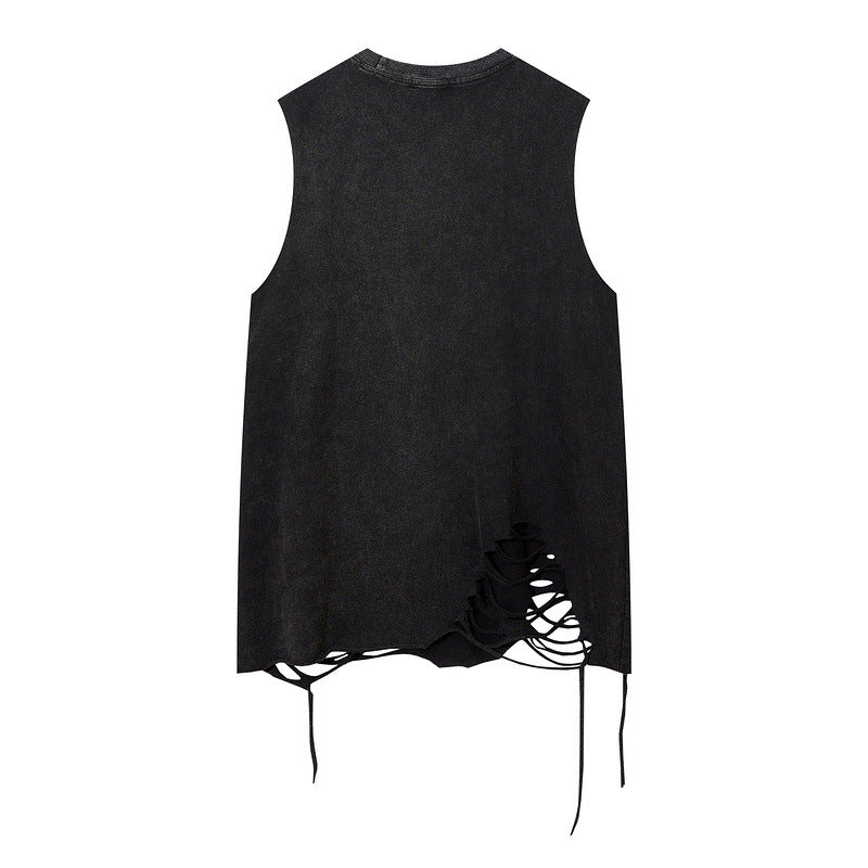 Men Vest Retro Sleeveless Vest Men's T-shirt