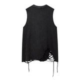 Men Vest Retro Sleeveless Vest Men's T-shirt