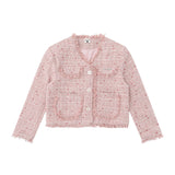 Women Jacket Autumn and Winter Casual V-neck Multi-Pocket Top