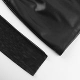 Women Dresses Pu Mesh Leather Skirt Autumn and Winter Short Skirt Xs23255ll (Csm202403)