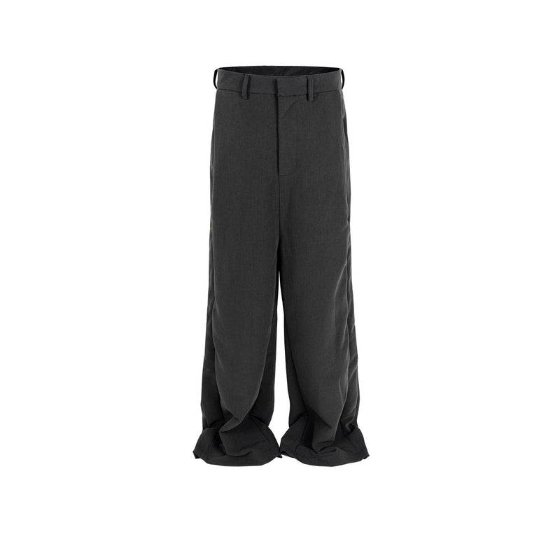 MIJKO Men's Vintage Pants MIJKO Zipper Design Casual Trousers Men's and Women's Three-dimensional Wide Legs