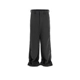 MIJKO Men's Vintage Pants MIJKO Zipper Design Casual Trousers Men's and Women's Three-dimensional Wide Legs