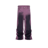 MIJKO Men's Vintage Pants MIJKO Men's Women's Wide Leg Jeans Pleated Design