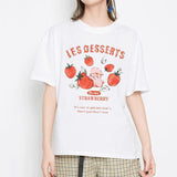 Les Dessert Summer New Cartoon Strawberry T-shirts