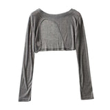 Women Sweater Knitwear Spring round Neck Irregular Smock Top Short-Sleeved T-shirt