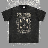 Mens Vintage Rock Band T-Shirt Short Sleeve T-Shirt, Vintage Washed, Old BLACK SABBATH