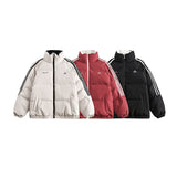 Unisex Winter Cotton Coat Stand-up Collar Cotton-Padded Clothes Printed Cotton-Padded Jacket