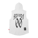 Men Vest Spring/Summer Hooded Sleeveless T-shirt Loose Hip Hop Vest for Men and Women