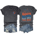 Casual short-sleeved printed fashion women's T-shirt