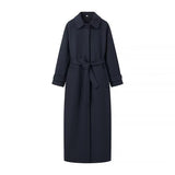 Women Coats Spring Long Woolen Coat Breasted Coat