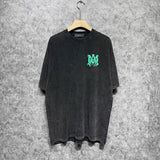 Amiri T-shirt Washed and Worn Retro Short Sleeve T-shirt