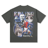 Men's Vintage Football T-Shirt Erin Harland Printed Short Sleeve T-Shirt Men's Summer