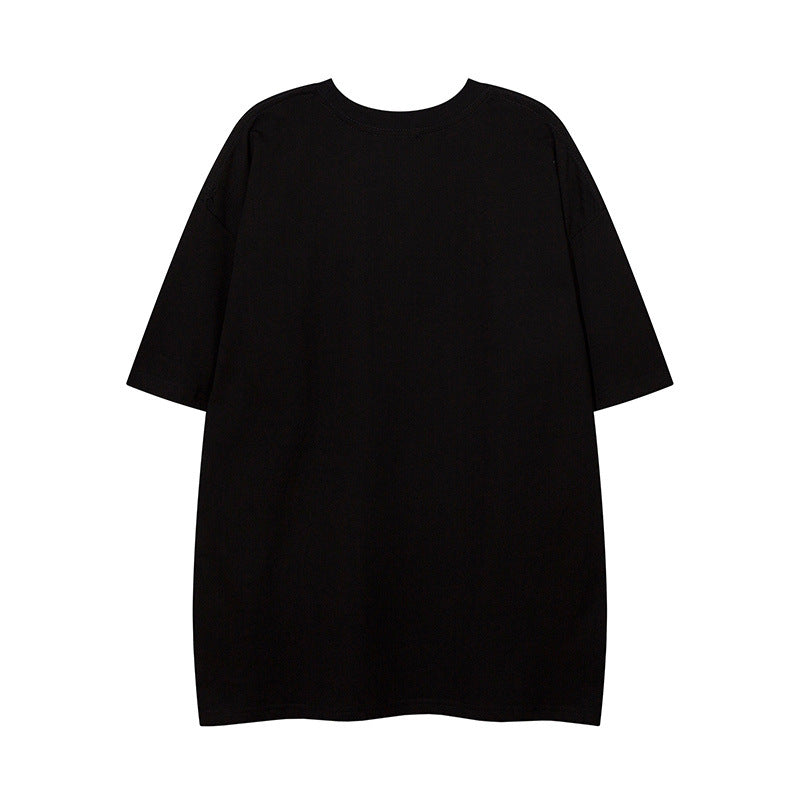 Men T Shirt Heart Printing Short Sleeve T-shirt