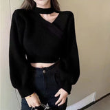 Women Knitwear Autumn and Winter V-neck Knitwear Slim Fit Sweater