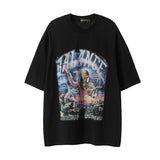 Men T Shirt Oversize Hip Hop Retro Half Sleeve T-shirt