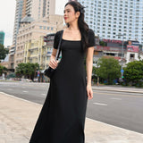 Women Dresses Spring/Summer U Neck Short Sleeve Dress