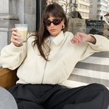 Women's Trench Coat Woolen Coat Women's Fall and Winter Lapels Casual Loose