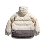 Unisex Winter Cotton Coat Winter Hooded Cotton-Padded Clothes Vintage Printed Loose and Warm Cotton-Padded Clothes