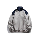 Unisex Winter Cotton Coat Winter Stand Collar Sweater Japanese-Style Retro Polar Fleece