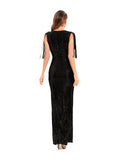 Women Evening Gown Sexy Retro Green Sequins Dress Evening Dress