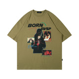 Men T Shirt Summer round Neck Printed Couple Short Sleeve T-shirt Men and Women Couple